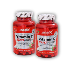 2x Vitamin C 1000mg + Rose Hips 100 cps