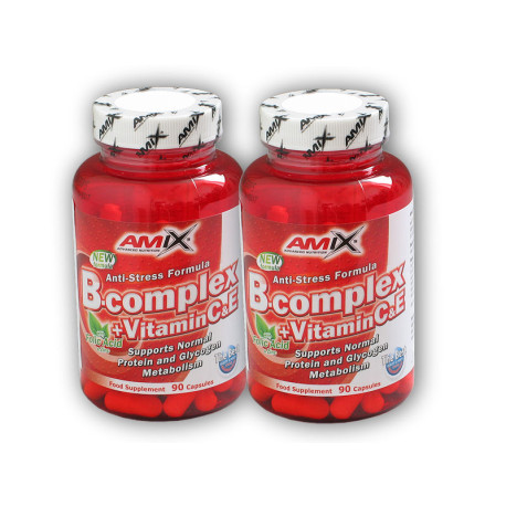 2x B-Complex + Vitamin C + Vitamin E 90kapslí