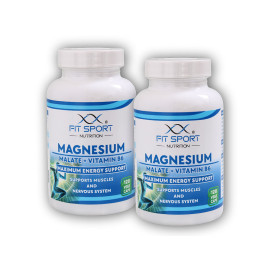 2x Magnesium Malate + Vitamin B6 120 vege caps - Energy Magnesium - Hořčík Malát