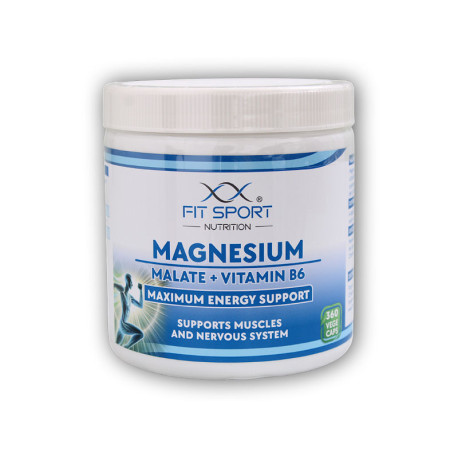 Magnesium Malate + Vitamin B6 360 vege caps - Energy Magnesium - Hořčík Malát