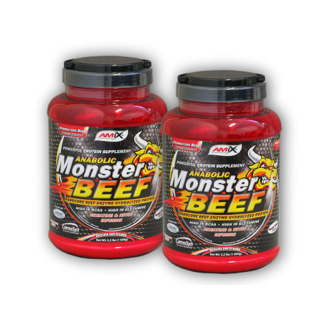 2x Anabolic Monster BEEF 90% Protein 1000g - forest fruits