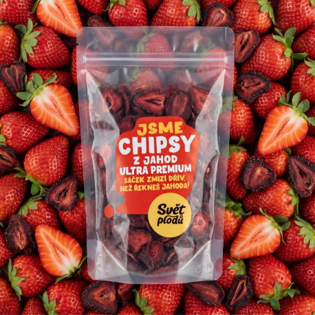 Ultra prémiové jahodové chipsy - 4 kg