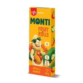 MONTI Fruit Tube Apple & Mango - 24x30g