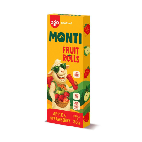 MONTI Fruit Tube Jablko a jahoda - 24x30g