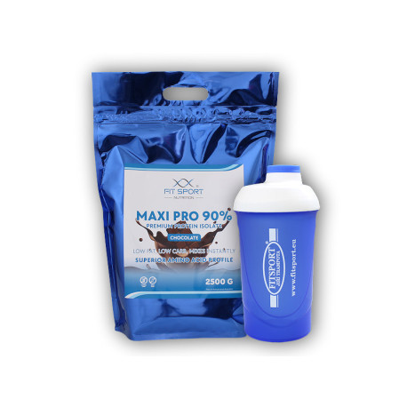 Maxi Pro 90% 2500g + šejkr Fitsport - dubai chocolate