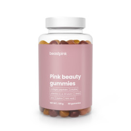 Pink Beauty Gummies - BeastPink - hvězdicové papájové třešně - 60 uzávěrů.