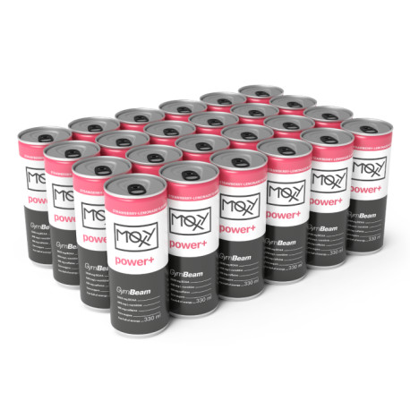 MOXY power+ Energy Drink 330 ml - GymBeam - Jahodová limonáda