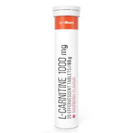 L-karnitin 1000 mg perlivostní - GymBeam - malinový - 20 tablet.
