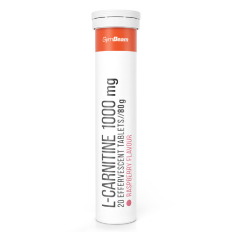 L-karnitin 1000 mg perlivostní - GymBeam - malinový - 20 tablet.