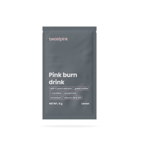 Ochutnejte růžový burn drink - GymBeam - citron - 5 g