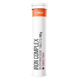 Iron Complex jiskřící - GymBeam - lesní plody - 20 tablet.