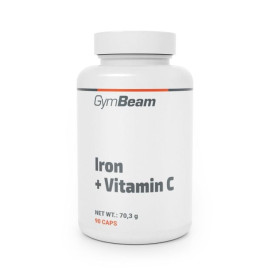 Železo + vitamín C - GymBeam - 90 sáčků.