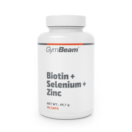 Biotin + Selen + zinek - GymBeam - 90 kapslí.