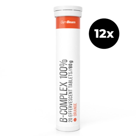 B-Complex 100% jiskření - GymBeam - Oranžová - 12 x 20 záložek