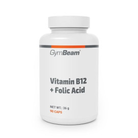 Vitamín B12 + kyselina listová - GymBeam - 90 sáčků
