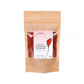 Santalové dřevo, červené - Pterocarpus santalinus - 50g nasekané