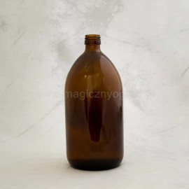 Hnědá skleněná láhev - 1000 ml, vnitřní průměr 28 mm
