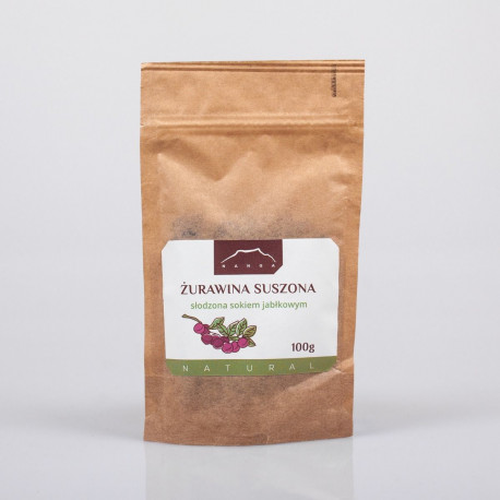 Sušené brusinky slazené jablečnou šťávou - 100 g