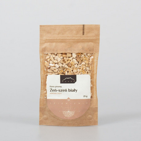 Ženšen bílý - Panax ginseng - 25g řezaný kořen