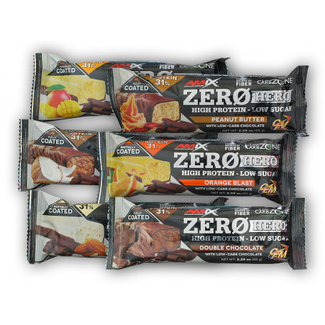 Zero Hero High Protein Low Sugar Bar 65g - orange blast
