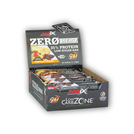 15x Zero Hero High Protein Low Sugar Bar 65g - choco coconut