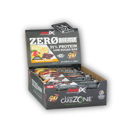 15x Zero Hero High Low Sugar Bar 65g MIX - choco coconut