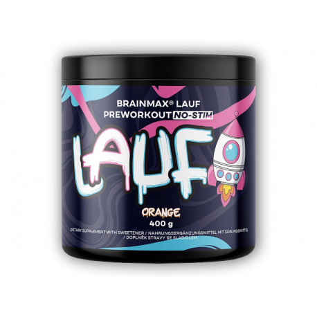 Lauf Preworkout bez kofeinu 400g - červený pomeranč