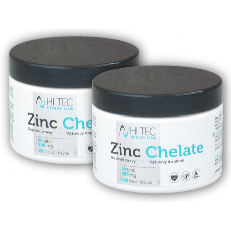 2x Health Line Zinc Chelate 500mg 90 tablet