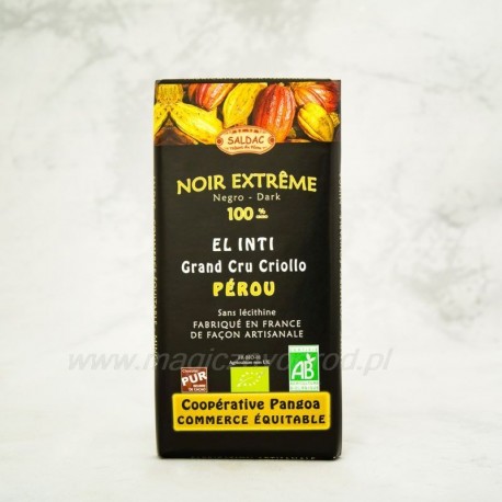 Hořká čokoláda EL INTI Extreme 100% s kakaem Criollo Bio 100g