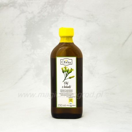 Za studena lisovaný lničkový olej Olvita 250 ml