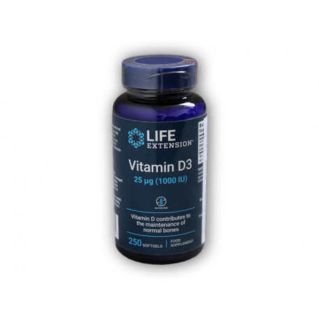 Vitamín D3 1000 MJ 250 kapslí