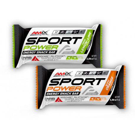 Sport Power Energy Snack Bar With Caffein 45g - blood orange